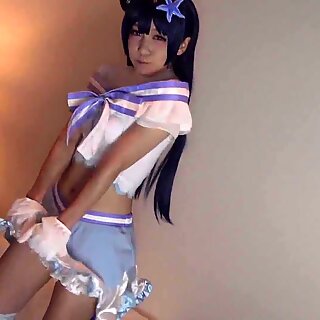 Hentai cosplay "_cum with me"_ cosplayer idola jepang mendapat ejakulasi di dalam in doggystyle - intro